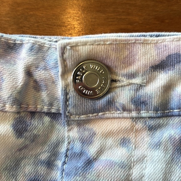 Wild Table Tie Dye Shorts, Longer Back, Frayed, Stretchy & Soft (Size 8) - Picture 2 of 5